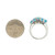 Sterling Silver Oval and Round Cut Blue Topaz Five Stone Ring Size 7