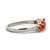 Sterling Silver Oval Cut Fire Opal Five Stone Ring Size 7.25