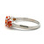 Sterling Silver Oval Cut Fire Opal Five Stone Ring Size 7.25