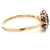 14K Yellow Gold Oval Ruby Ring with Diamond Halo Flower Ring Size 6.5