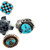 Lot of 5 Vintage Navajo Sterling Turquoise Assorted Tie Tacks