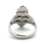 Sterling Silver Oval Cut Hematite with Flower Setting Split Shank Band Ring Size 6.5