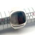 Sterling Silver Picture Agate With A Textured Band Statement Ring Size 9.5