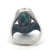 Sterling Silver Abalone Elongated Oval Sculpted Statement Ring Size 8.5