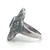 Sterling Silver Garnet And Marcasite Vintage Inspire Fashion Ring Size 7