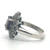 Sterling Silver Garnet And Marcasite Ballerina Ring Size 6.5