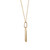 10K Gold Dog Tag with a Peridot Bezel and Diamond Bezel Pendant 18" Chain Necklace