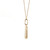 10K Gold Dog Tag with a Peridot Bezel and Diamond Bezel Pendant 18" Chain Necklace