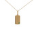 10K Gold Dog Tag with a Peridot Bezel and Diamond Bezel Pendant 18" Chain Necklace