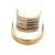 14K Gold Channel Set with Central Vertical Row of Multi-Gem 1/8tw Diamond Accents Stackable Rings Size 6.25