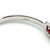 18K White Gold .84tw 3-Red Spinel Squares with .04tw Diamond Accents In-Between Ring Size 6