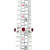 18K White Gold .84tw 3-Red Spinel Squares with .04tw Diamond Accents In-Between Ring Size 6