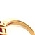 18K Gold 1.43tw Ruby Flower Teardrop Petals with a .45tw Diamond Bezel Center Ring Size 5.25