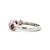 14K White Gold .37tw 5-Ruby Bezel Flowers Ring Size 6.25