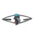 Sterling Silver Turquoise And Coral Vintage South Western Style Cuff