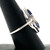 14K White Gold 2cttw. Double Sapphire Trillion-Cut with a 1cttw. Diamond Band and Halo Ring Size 8