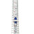 14K White Gold 2cttw. Double Sapphire Trillion-Cut with a 1cttw. Diamond Band and Halo Ring Size 8
