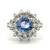Platinum 950 GIA Cert 3.00ct Sri Lankan Natural Sapphire 1.48cttw Diamond Accented Fashion Ring Size 6