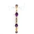 18K Yellow Gold Amethyst Diamond Accented 7" Tennis Bracelet