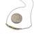 14K White Gold .33cttw Green and Yellow Diamond Accented Necklace 19"