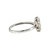 14K White Gold Opal 5-Petal Flower with .01ct Diamond Bezels Center Ring Size 6.75