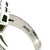 Platinum 900 6.61ct Green Tourmaline Rectangle in a 18K Gold Setting with .43ctw Diamond Bezel Halo Ring Size 6