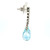 Roberto Coin 18K White Gold Blue Topaz and Diamonds Dangle Drop Earrings