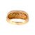 Platinum 900 Art Deco Fillagree Setting on a 14K Gold with .40ct Diamond Bezels Ring Size 8