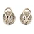 Charles Krypell 18K White Gold 0.91cttw Round Diamonds and 0.85cttw Sapphires Earrings with Certificate of Authenticity