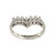 Platinum 900 .54ctw Diamond Baguette Chevron V-Shaped Ring Size 5.5