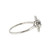 14K White Gold .49ct Aquamarine Bezel with 1/10tw Diamond Half Halo Marquise Ring Size 6.5