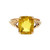 10K Gold Golden Citrine Emerald-Cut Ring Size 6