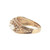 10K Gold Fire Opal 3-Cabochons in an Engraved Setting Ring Size 6.25