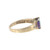 10K Gold Central Fire Opal Marquise with Bilateral Amethyst Marquise and .06tw Diamond Bezel Accents Ring Size 7.25