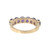 14K Gold .96tw 6-Amethyst Bezels and .03tw Diamond Bezel Accents Ring Size 4.75