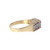 14K Gold Three Rows 2-Ruby and Diamond Cathedral-Shaped Ring Size 10