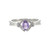14K White Gold .70tw Pink Sapphire Oval in a .10tw Diamond Marquise Halo Split Band Ring Size 6.75