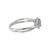 14K White Gold .70tw Pink Sapphire Oval in a .10tw Diamond Marquise Halo Split Band Ring Size 6.75