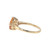14K Gold Golden Citrine Square with Bilateral .02tw Diamond Bezels Ring Size 7