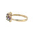10K Multi-Gem Flowers with .04tw Diamond Bezel Centers Ring Size 7.5
