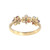 10K Multi-Gem Flowers with .04tw Diamond Bezel Centers Ring Size 7.5
