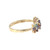 10K Multi-Gem Flowers with .04tw Diamond Bezel Centers Ring Size 7.5