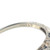 18K White Gold White Gem Bezel Filigree Ring Size 5.5