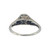 18K White Gold White Gem Bezel Filigree Ring Size 5.5