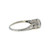 18K White Gold White Gem Bezel Filigree Ring Size 5.5