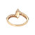 14K Gold Gold Citrine Marquise with Bilateral Garnet Bezel Accents Ring Size 7