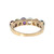 14K Gold Multi-Gem Bezel with Bilateral .03tw Diamond Bezel Accents Ring Size 5.75