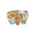10K Gold 1.50tw Citrine and Blue Topaz Teardrop Dangle Cluster Ring Size 6.75
