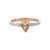 14K Rose Gold .65tw Imperial Topaz Teardrop with .14tw Diamond Bezel Accents Ring Size 7