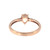 14K Rose Gold .65tw Imperial Topaz Teardrop with .14tw Diamond Bezel Accents Ring Size 7